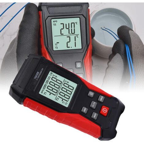 Termómetro digital de termopar TA610 [Tipo K] - 200℃ a 1372℃ [2 sondas] [Pantalla LCD brillante] [Inicio]
