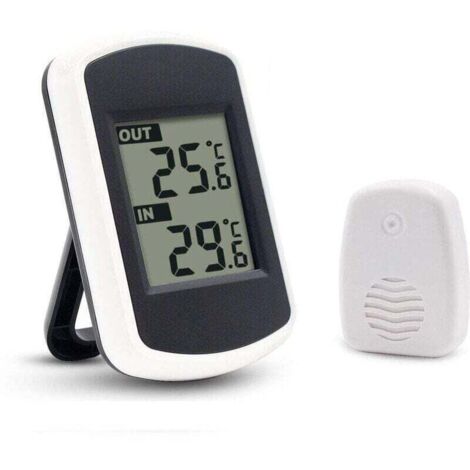 Termómetro digital sin pantalla LCD para uso en interiores y exteriores, XU, sensor de temperatura ambiente. Medidor meteorológico preciso para el hogar, el dormitorio y la oficina. Diseño compacto y 