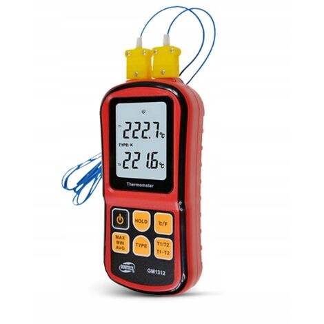 TERMOMETRO DIGITALE 2x TERMOCOPPIA TIPO K Da -50 a 1372