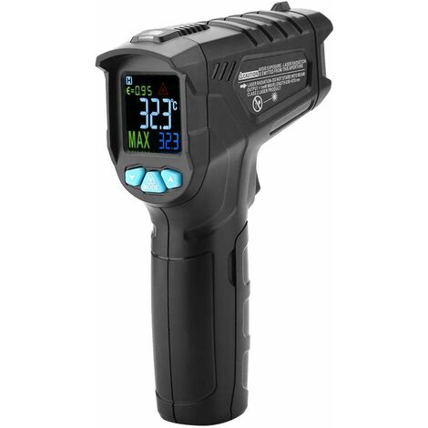 Termometro digitale a infrarossi senza contatto, pistola per temperatura di precisione da -50°C a 550°C con display LCD retroilluminato HD IRC