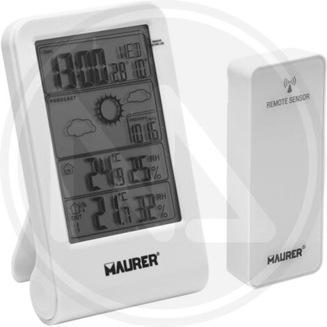 TERMOMETRO DIGITALE CON SENSORE ESTERNO SENZA FILI WIRELESS MAURER