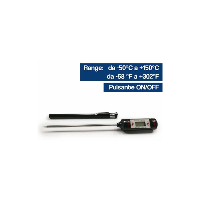 Image of Marca - termometro digitale con sonda in acciaio inox per alimenti -5° + 150° c (35559)