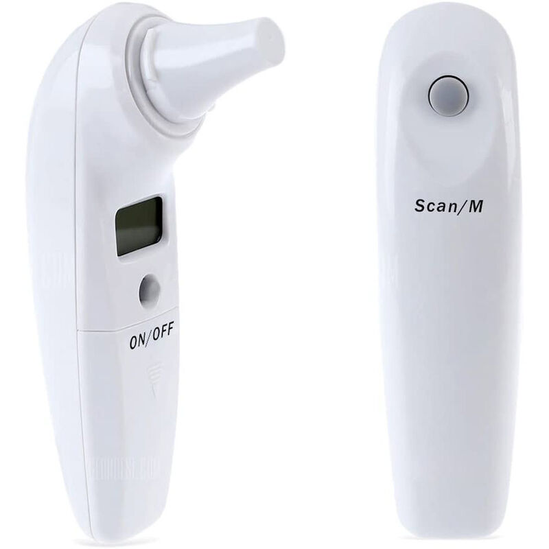 Image of Termometro digitale da orecchio ad infrarossi senza contatto per misurazione della temperatura corporea elettronico per adulti e bambini