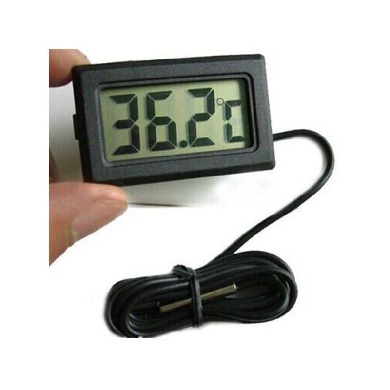 Image of Trade Shop - Termometro Digitale Display Lcd Con Sonda Misura Temperatura Interna Ed Esterna