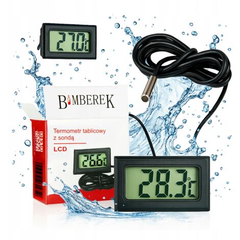 Termometro digitale elettronico da pannello con sonda LCD, preciso e accurato