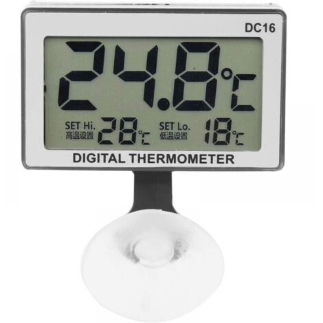 Termometro digitale per acquari DC16 con display LCD, impermeabile e preciso per acquari.