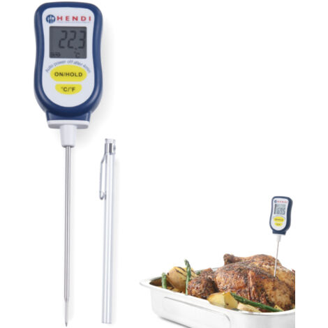 Termometro digitale per alimenti con sonda da 130 mm da -50 °C a 350 °C - Hendi 271230