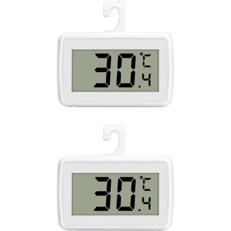 Termometro digitale per frigorifero, mini termometro digitale LCD, termometro digitale per frigorifero e congelatore SUTMSH con display LCD, modalità di posizionamento sospeso