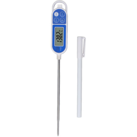 Termometro digitale Tipo a sonda lunga Misuratore di temperatura a risposta rapida retroilluminato impermeabile per la cottura di alimenti a base di carne