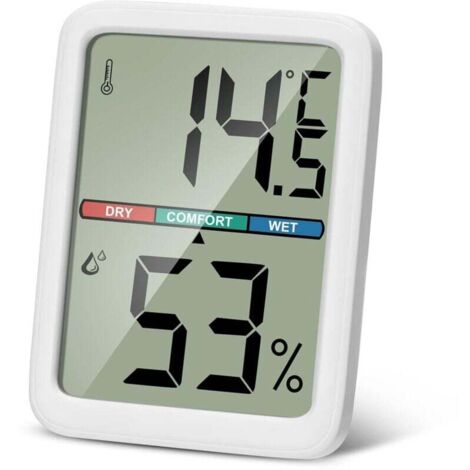 Termómetro e higrómetro de interior, mini termómetro digital de temperatura y humedad, ideal para la habitación de los niños, con icono de confort para el salón, la oficina, el hogar o el garaje. XXW