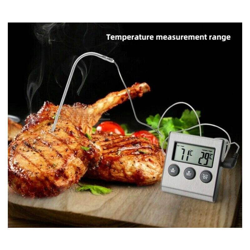 Image of Termometro E Timer Digitale A Sonda X Carni Programmabile - Forno E Barbecue