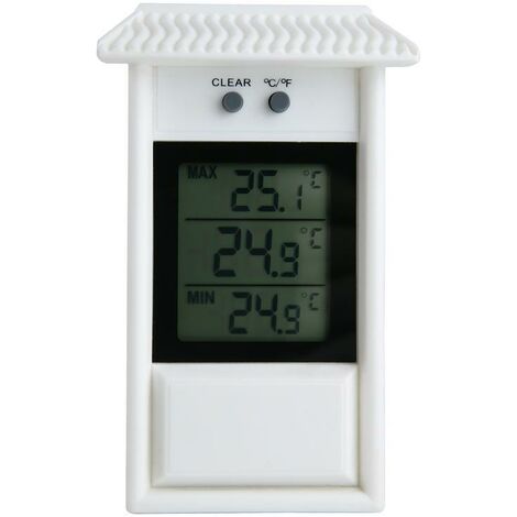Termometro elettronico da esterno Termometro da esterno Termoigrometro elettronico Impermeabile Termometro da frigorifero Altezza Valore di temperatura Funzione di memoria 13,2x8x3 (cm) Bianco 1 pezzo