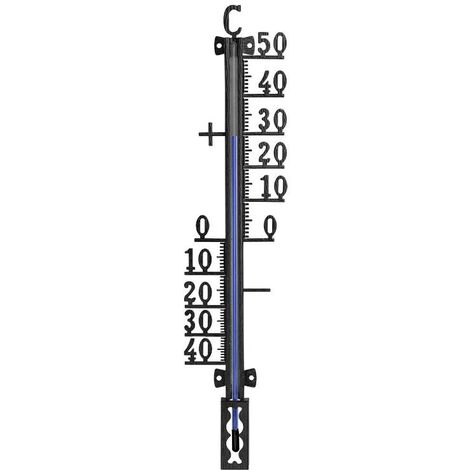 Termometro exteriores / interiores metal 27 cm.