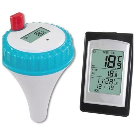 Termómetro flotante inalámbrico, termómetro de piscina impermeable, control remoto digital
