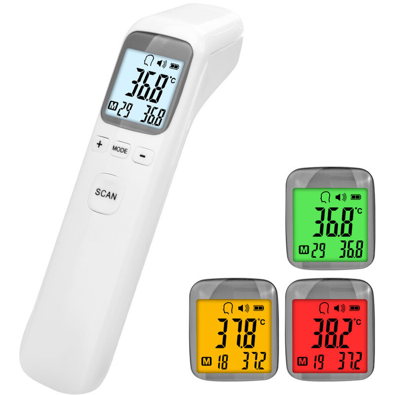 Image of Fortuneville - Termometro frontale e auricolare, termometro a infrarossi senza contatto per bambini e adulti, termometro medico 4 in 1 con allarme