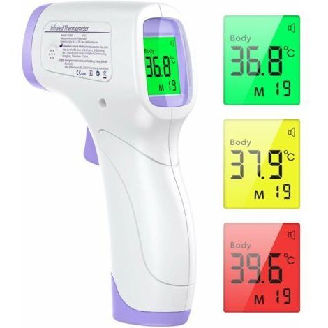 Termometro frontale per adulti, termometro senza contatto con display LCD, termometro a infrarossi per neonati, bambini e adulti, termometro a infrarossi con lettura rapida e 99 misurazioni registrate