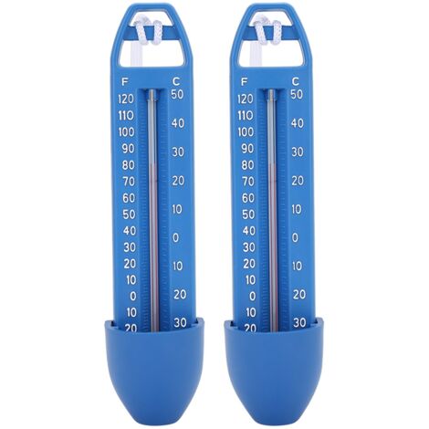 Termometro galleggiante per piscina, 16,5x3,7 cm, 2 pezzi, per SPA, sauna, sorgenti termali.