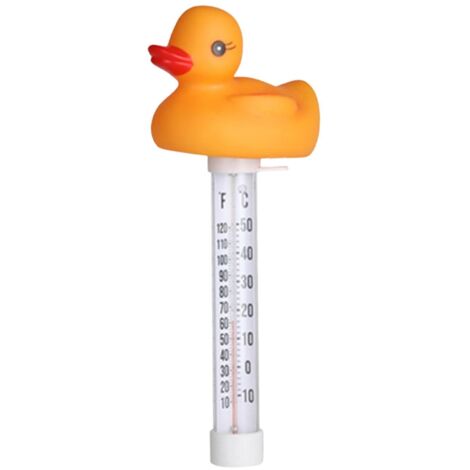 Termometro galleggiante per piscina di facile lettura, design a forma di animale divertente, termometro per acqua, indicatore della temperatura dell'acqua per laghetto, anatra
