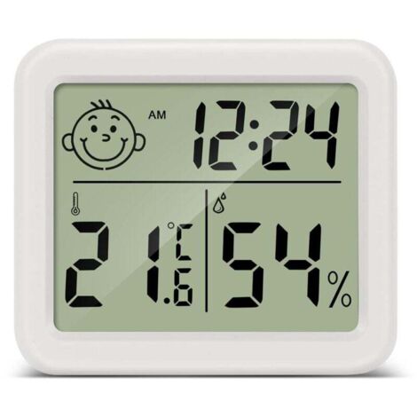 Termómetro higrómetro LCD para el hogar, medidor digital de temperatura y humedad para interiores, ideal para sala de estar, almacén, habitación de bebé, vestuario.