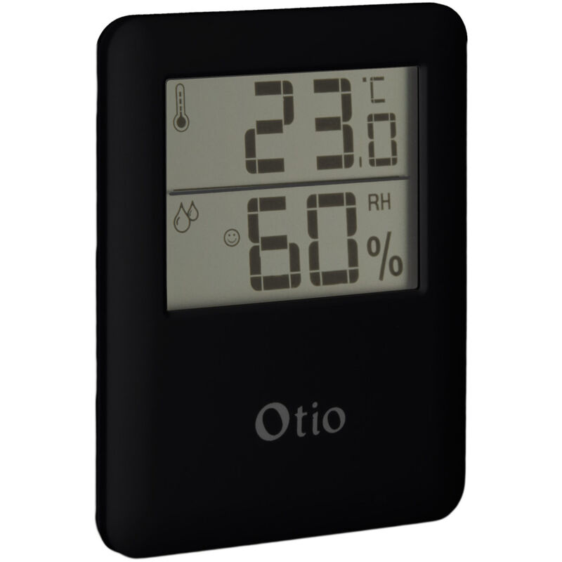

Termómetro / higrómetro magnético para interiores negro - Otio