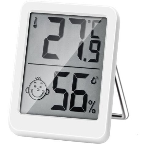 Termometro igrometro digitale ad alta precisione con ampio display e indicatore di umidità interna - Perfetto per monitorare la casa e la cameretta dei bambini.