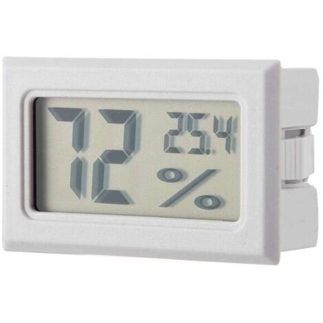 Termometro igrometro digitale integrato, monitoraggio accurato dell'umidità, indicatore rapido della temperatura con sonda incorporata (bianco)