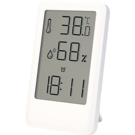 Termometro-igrometro digitale LCD, indicatore di umidità ambientale - Bianco