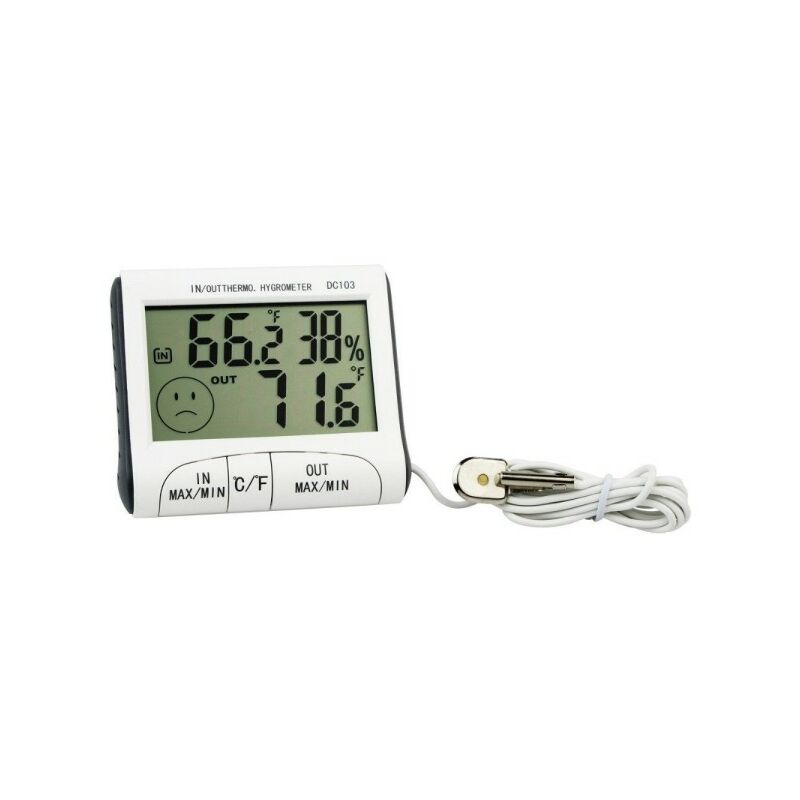 Image of Trade Shop Traesio - Trade Shop - Termometro Igrometro Digitale Temperatura Umidita' Casa Ufficio Dc103 Con Sonda