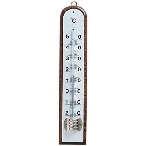 Termometro in legno cm 20 x 3,8 temperatura per interno ed esterno