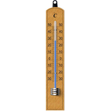 Termometro in legno per interni/esterni 20 cm (set da 2)