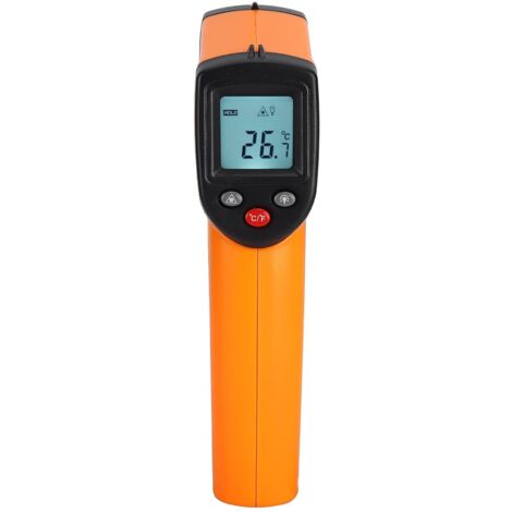 Termómetro infrarrojo, -50℃ 400℃ (-58℉ 986℃), termómetro infrarrojo láser digital con pantalla LCD, termómetro sin contacto para cocinas industriales.