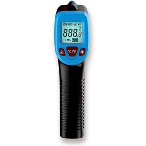 Termómetro infrarrojo, pistola láser digital sin contacto para medir la temperatura, de -58 °FA a 1112 °F (-50 °CA a 600 °C) con pantalla LCD, azul, azul