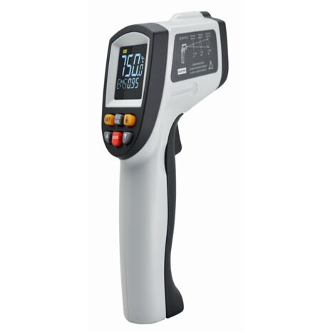 Termometro laser, pistola laser a infrarossi per la temperatura, -50°C750°C, pistola a emissività regolabile senza contatto
