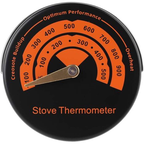 Termómetro magnético para estufa, monitor de temperatura para ventilador de chimenea, indicador de quema de fuego