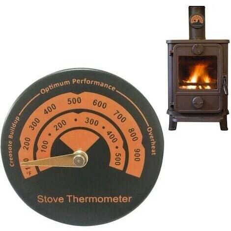 Termómetro magnético para estufa, termómetro para tubos de estufa de leña, medidor de temperatura para chimeneas y hornos.