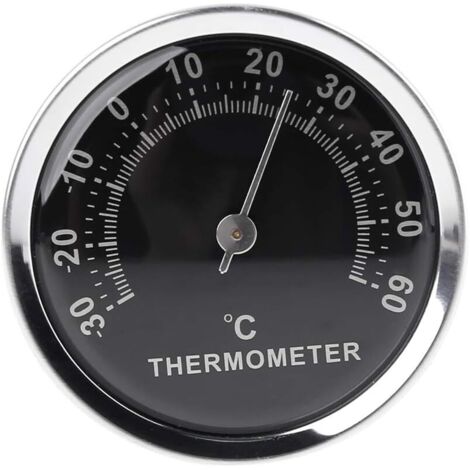 Termómetro, mini termómetro mecánico (sin pilas), medidor de temperatura analógico para coche de 58 mm con adhesivo de doble cara