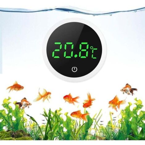 Termómetro para acuarios, XU, pantalla digital LCD de alta precisión de 0.1", botones táctiles y batería reemplazable. Ideal para acuarios, tortugas y vidrio tropical. KZQ - KZQ