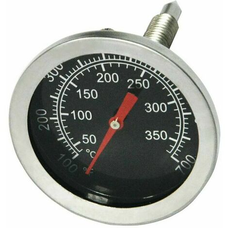 Termómetro para ahumador de carbón de barbacoa, termómetro para horno de pizza de acero inoxidable de 52 mm, piezas de repuesto para barbacoa -,