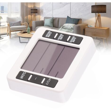Termómetro para interiores y exteriores con higrómetro digital grande y gráfico de temperatura, ABS, 433 MHz, 215 g
