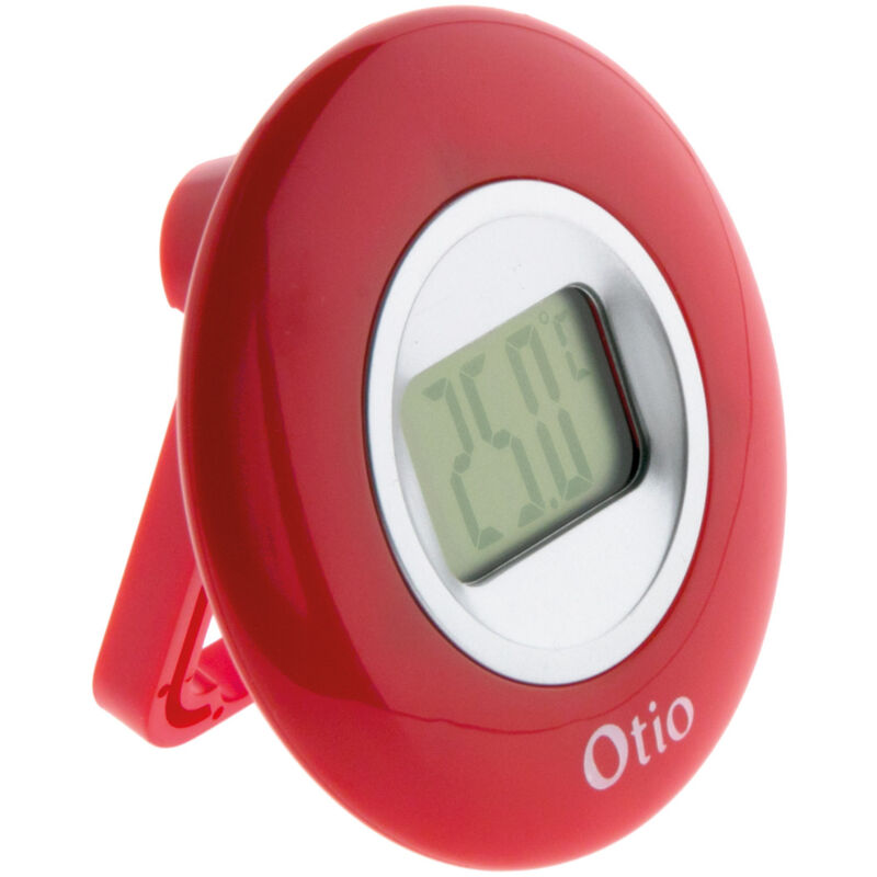 

Termómetro para interiores con pantalla LCD rojo - Otio