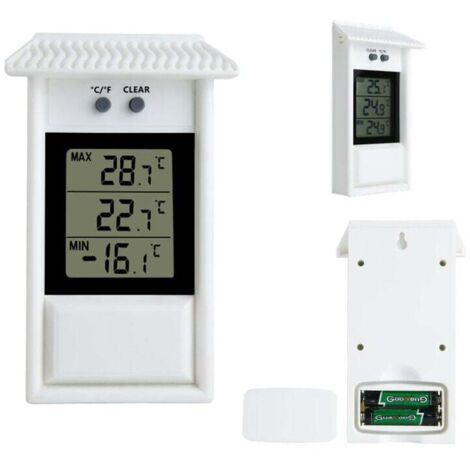 Termómetro para plantas de invernadero, sauna, invernadero de jardín, cría, interior y exterior, termómetro para refrigerador de casa.