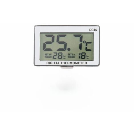 Termometro per acquario impermeabile schermo lcd interno DC16