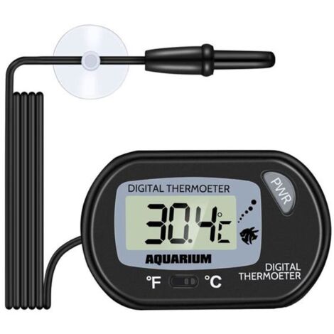 Termometro per acquario - Termometro digitale LCD per acquario con ventosa e sonda a immersione per acquario e terrario