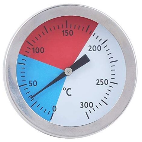 Termometro per barbecue a carbone da 52 mm/2 pollici, indicatore di temperatura TS-BX500 0-300 ℃, in acciaio inossidabile, per forno, barbecue e altri barbecue.