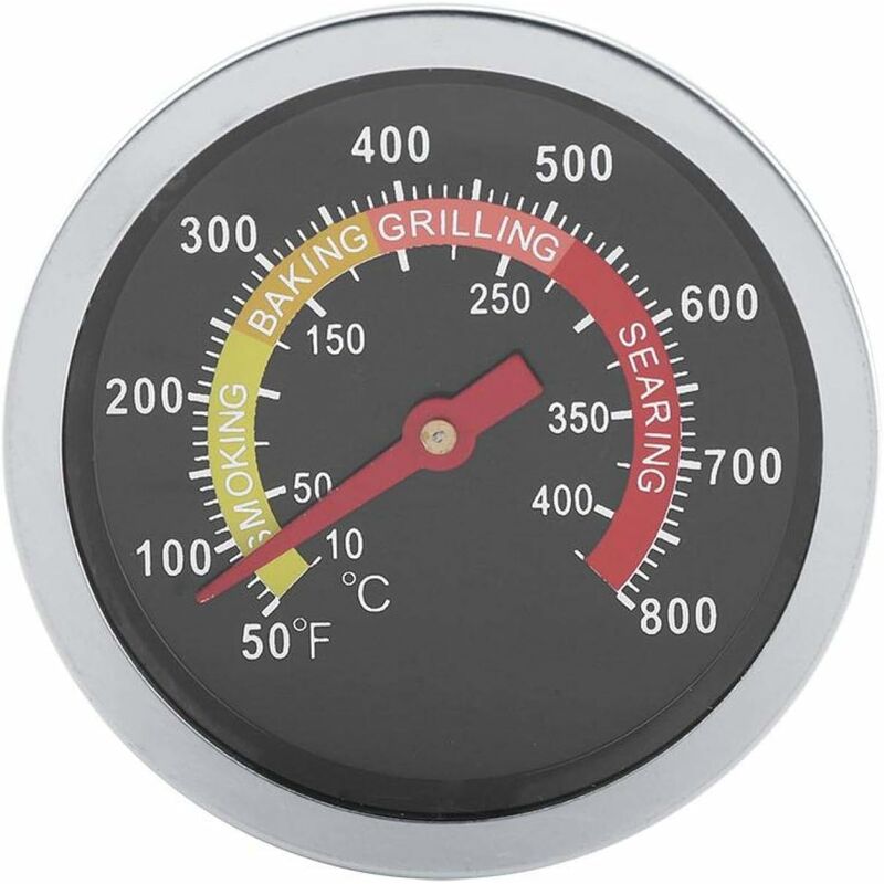 Image of Fortuneville - Termometro per barbecue, quadrante da 7 cm 50 800 ℉ Termometro professionale in acciaio inossidabile Forno per barbecue Fumatore