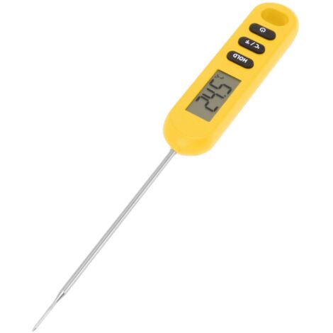Termometro per carne a lettura istantanea, funzione di calibrazione rapida, termometro da cucina in ABS con foro per appenderlo (arancione)