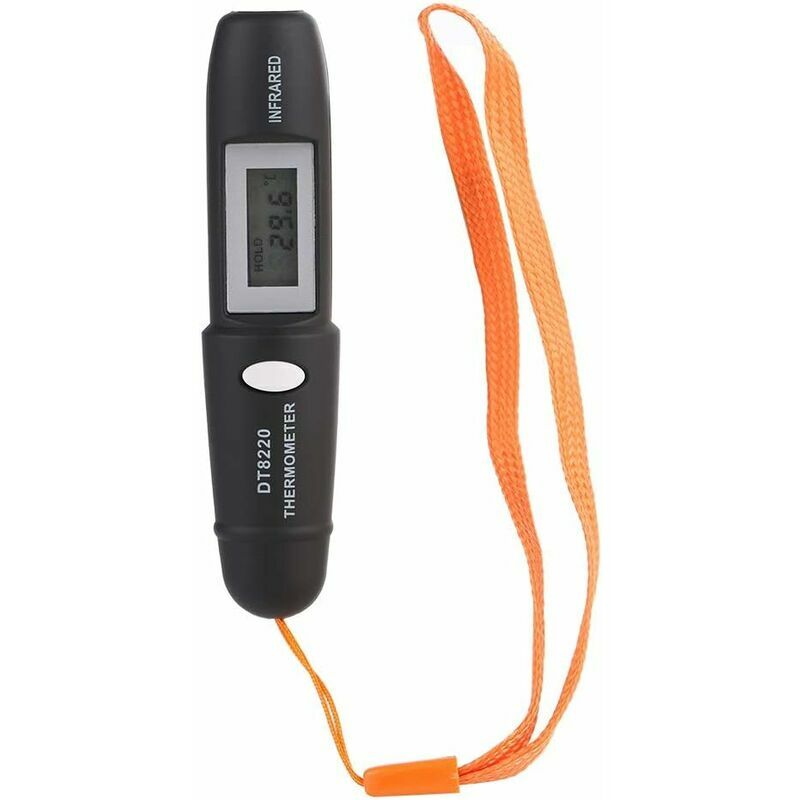 Image of Termometro per carne - Mini termometro a infrarossi senza contatto Schermo LCD digitale Misurazione della temperatura IR, Nero,