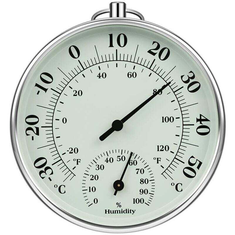Image of KZQ - Termometro per interni ed esterni da 10 cm con misuratore di umidità, misuratore della temperatura dell'aria per interni ed esterni, indicatori