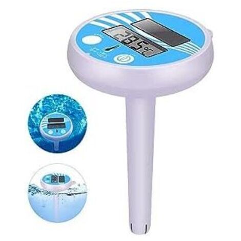 Termometro per piscina KZQ, termometro galleggiante per piscina, termometro solare per piscina, termometro digitale per piscina, termometro LCD per la temperatura dell'acqua per piscina, spa, jacuzzi,