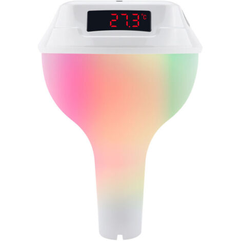 Termometro per piscina, termometro per piscina illuminato ad energia solare con display e cordino, termometro per piscina per piscine, stagni e acquari
